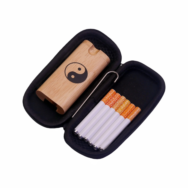 Pattern Weed Wooden Dugout One Hitter Smoking Pipe Kit Rosewood Pot Dugout One Hitter Box Bat Smoking Pipe Kit