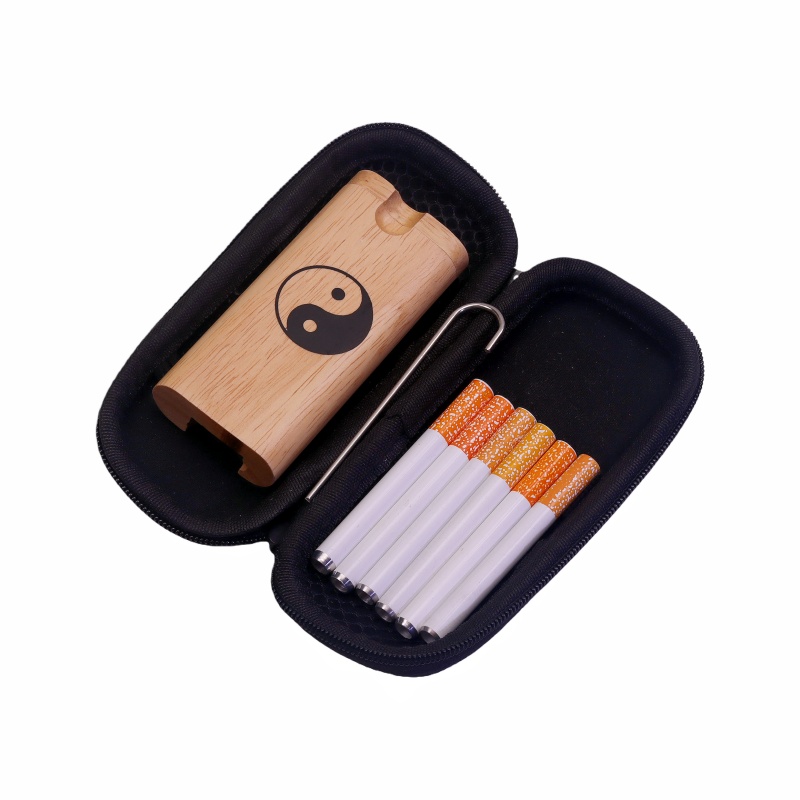 Pattern Weed Wooden Dugout One Hitter Smoking Pipe Kit Rosewood Pot Dugout One Hitter Box Bat Smoking Pipe Kit