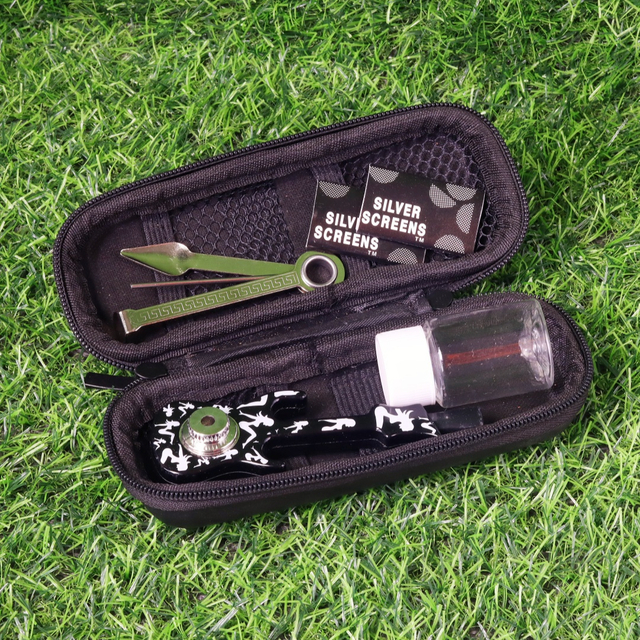 6 Pack Guitar Pipe Set Novelty Guitar Shaped Smoking Pipe Kit Portable Guitar Pipe Gift Set Guitar Style Tobacco Pipe Set