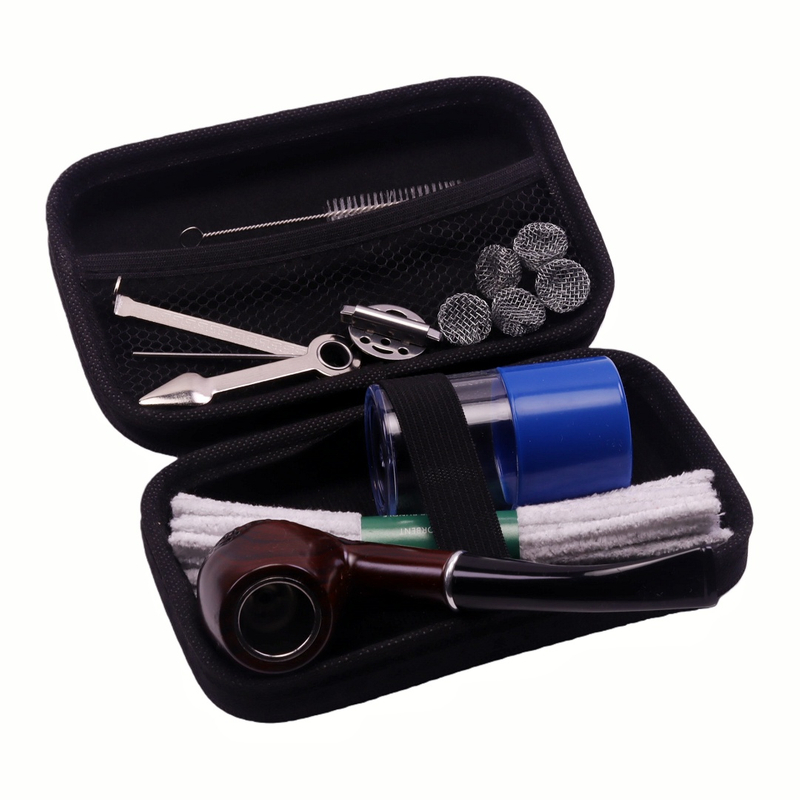 Premium 12 Pack Resin Pipe Set Pipe with Windshield And Filter Ball 3-in-1 Cleaner Brush Pipe Tool Kit