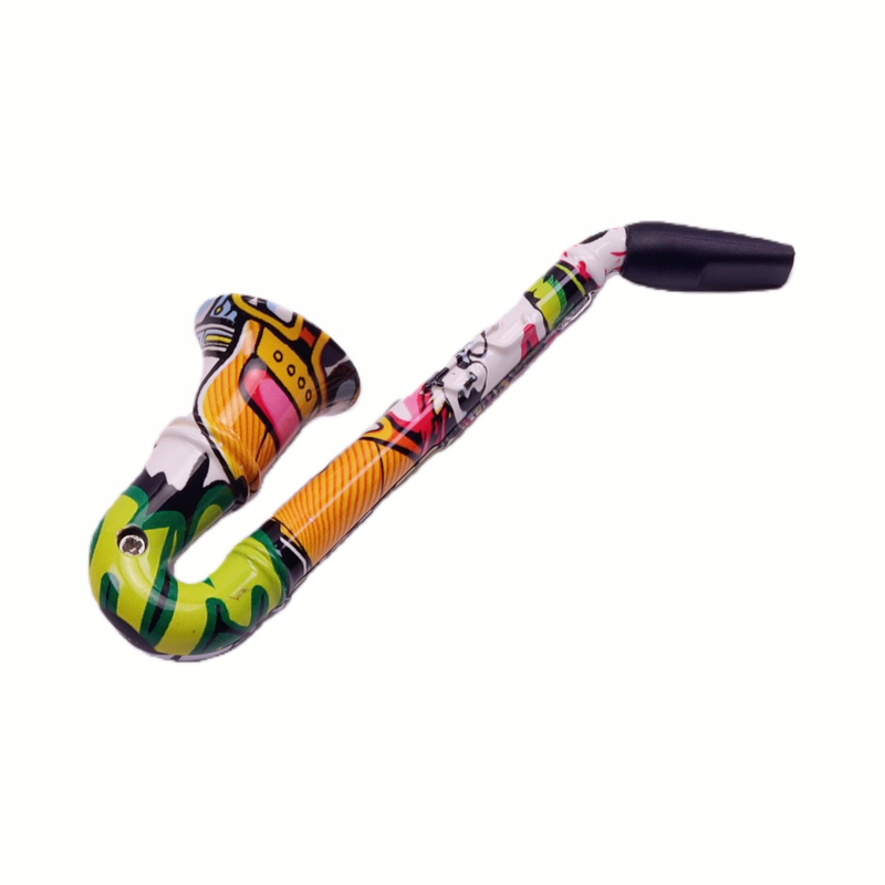 6 Pack Saxophone Pipe Set Saxophone Smoking Pipe Kit Axophone Tobacco Pipe Set Sax-shaped Hand Pipe Kit
