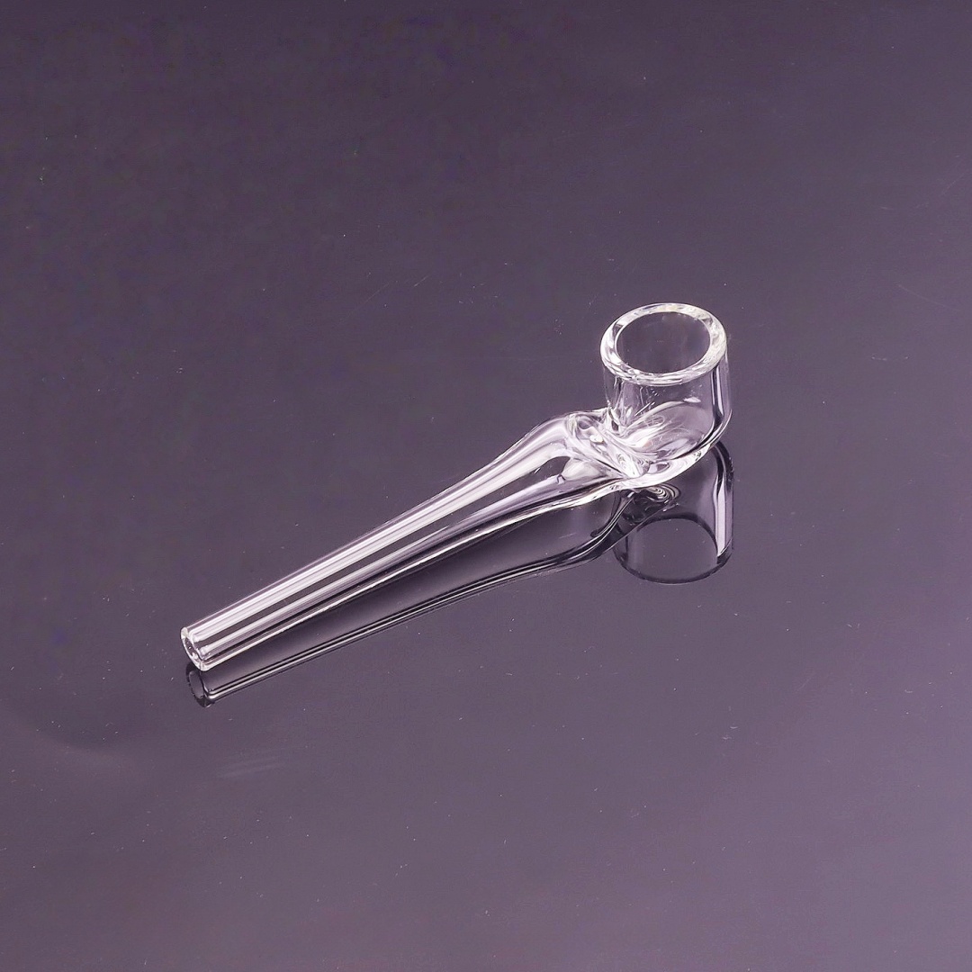 Travel Clear Glass Pipe Kit Premium Borosilicate Glass Pipe with Protective Case Portable Clear Glass Smoking Pipe for Outdoor Use Heat-Resistant Transparent Glass Pipe for Smoking