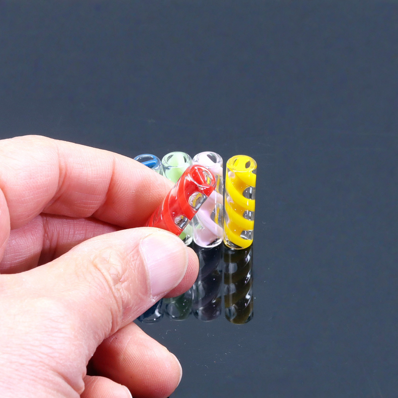8 Pack 7 Holes Glass Vortex Tips For Rolling Paper Glass Tips 10mm Spiral Vortex Clear Filters 8 Count Perc Tips Glass Tips 10mm Spiral Vortex Filters 