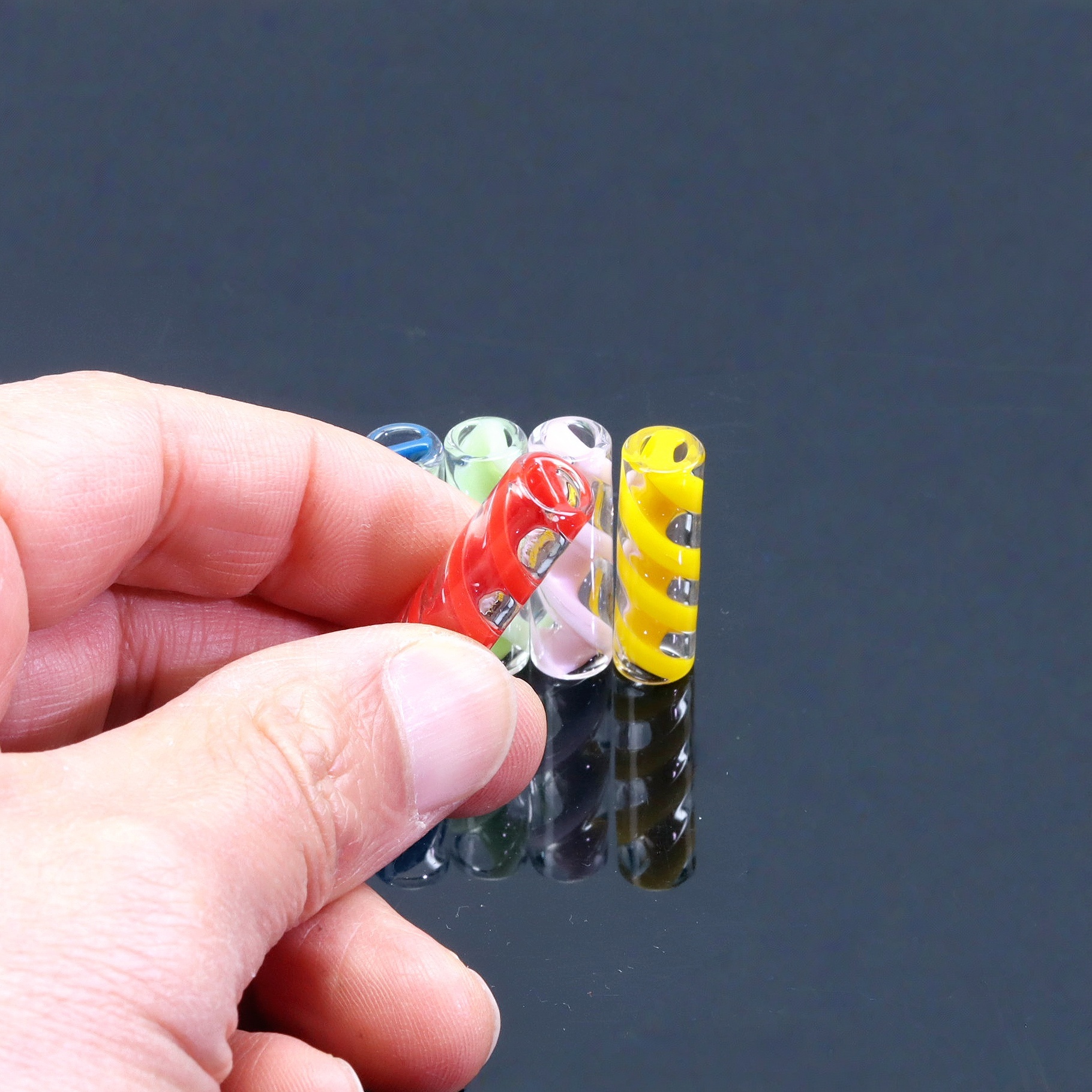 8 Pack 7 Holes Glass Vortex Tips For Rolling Paper Glass Tips 10mm Spiral Vortex Clear Filters 8 Count Perc Tips Glass Tips 10mm Spiral Vortex Filters 