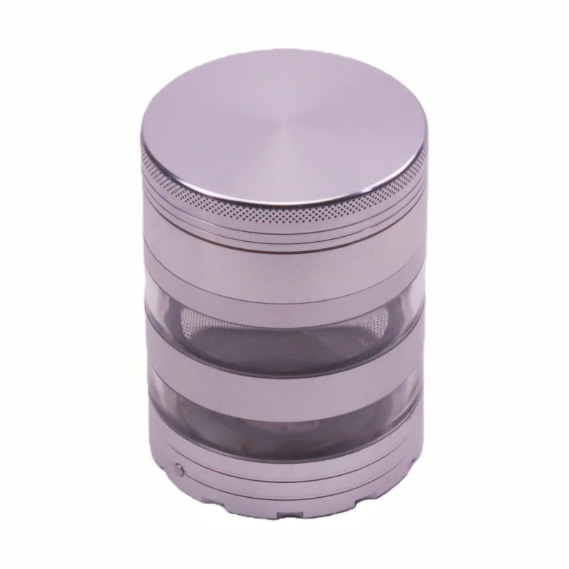 6 Pieces Diamond-Sharp Teeth Aluminum Alloy Portable Easy-Clean Design Durable Heavy Duty Top Herb Grinder Spice Mill with Transparent Storage Chamber for Weed