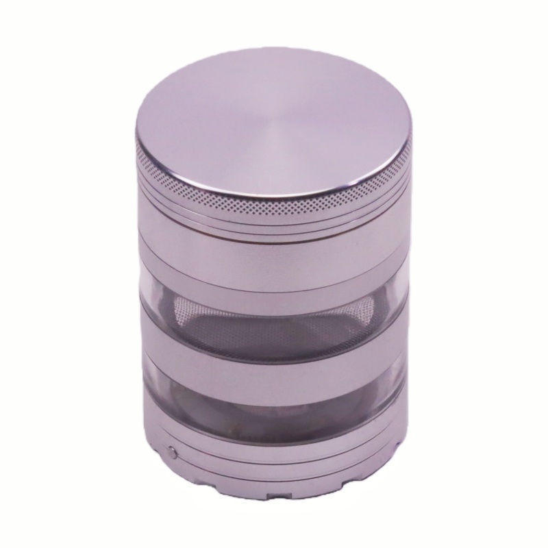 6 Pieces Diamond-Sharp Teeth Aluminum Alloy Portable Easy-Clean Design Durable Heavy Duty Top Herb Grinder Spice Mill with Transparent Storage Chamber for Weed