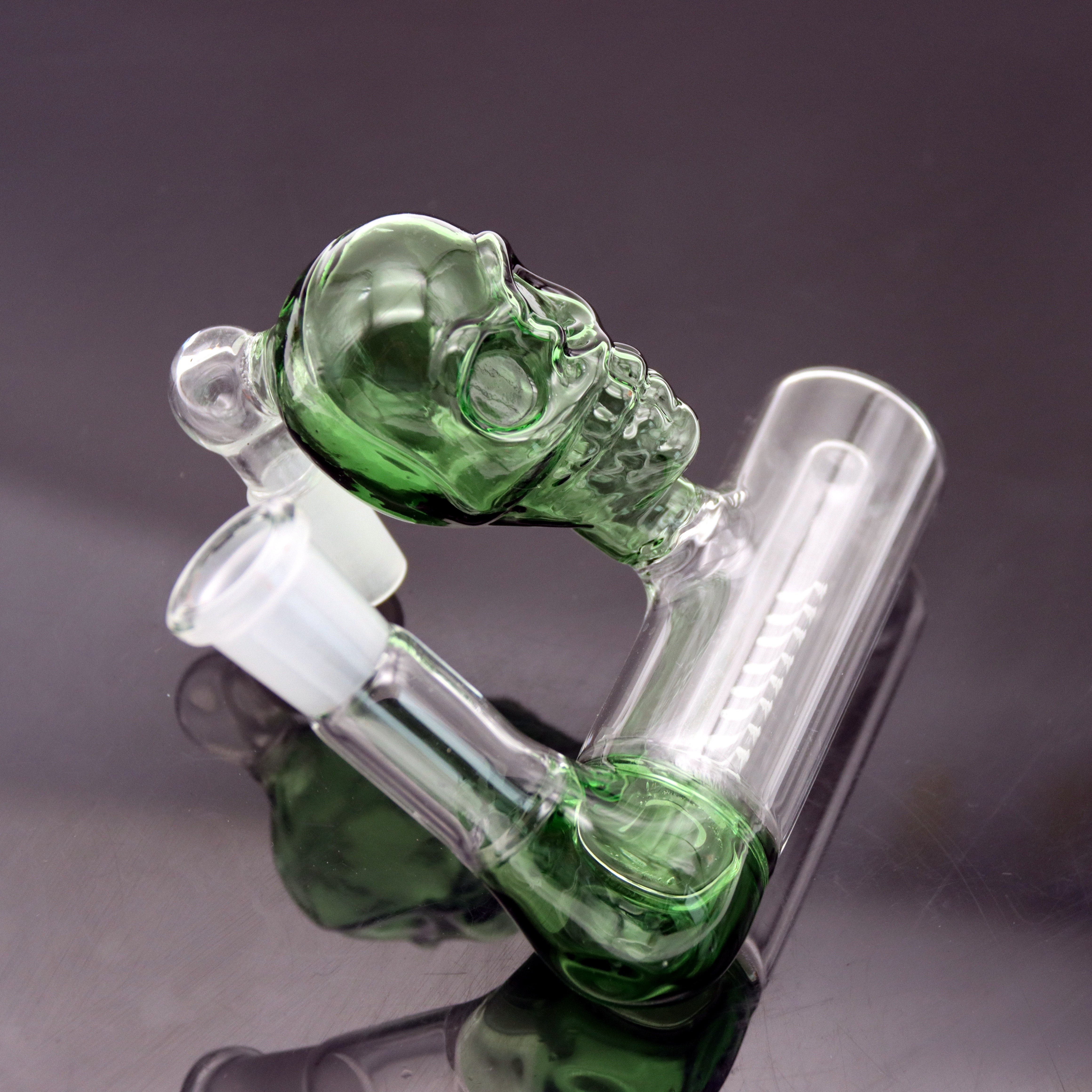 14mm Joint Skull Shape Borosilicate Glass Ash Catcher Filter 14mm Water Pipe Filter Attachment