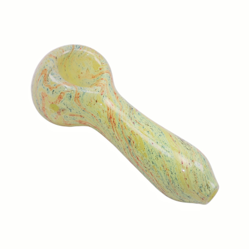 1 pack of 4 pieces colorful spoon glass pipe with cleaner Storage Container Kit Set For Smoking Travel