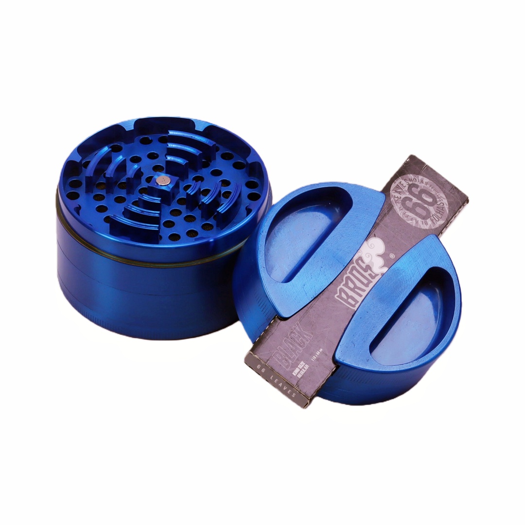 Jumbo 75mm 3 inches 4 parts Durable Solid Top Lid Rolling Paper Holder Zinc Alloy Tobacco Grinder for Weed