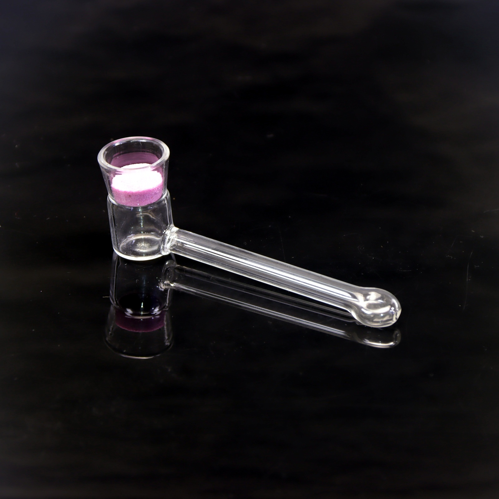 Set of 2 Portable Hand Blown Quartz Mesh Glass Pipe for Wax Quartz Screen Disc Compact Glass Pipe for Smoking