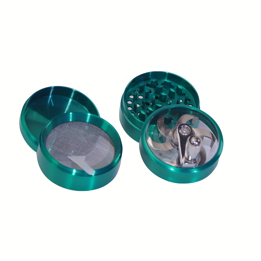 4 Color Available 2.2 Inches 4 Parts Clear Top Crank Handle Zinc Herb Grinder Handle Spice Grinder