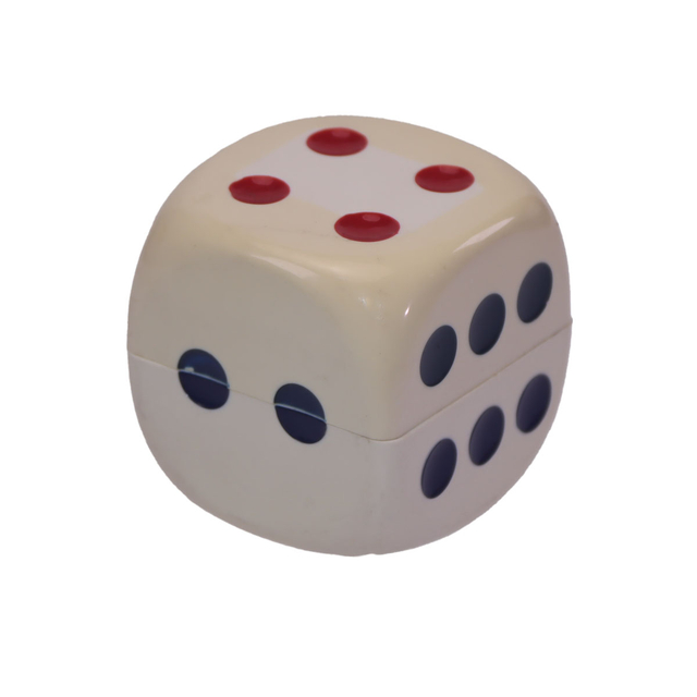 2 Parts Magnetic Dice Shaped Plastic Herb Handmuller