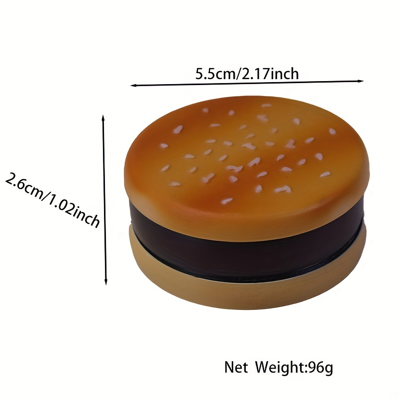 3 Parts Hamburger Shaped Zinc Alloy Herb Grinders