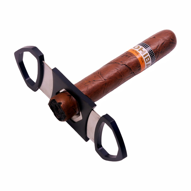 Durable 2 Blades Premium Stainless Steel Cigar Cutter Portable Cigar Cutter Luxury Cigar Cutter Guillotine Cigar Cutter for Travel