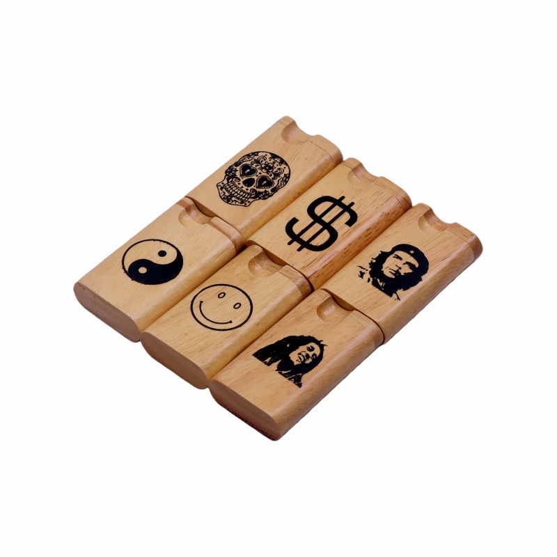 Pattern Marijuana Dugout One Hitter Smoking Pipe Kit Wooden Dugout One Hitter Box Bat Smoking Pipe Kit