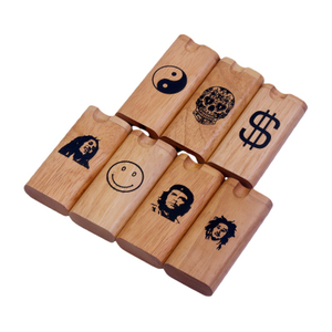 Pattern Cannabis Wooden Dugout One Hitter Smoking Pipe Kit Rosewood Weed Dugout One Hitter Box Bat Smoking Pipe Kit