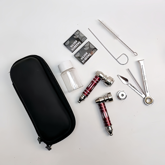 9 Pieces Smoking Pipe Kit Diamond Cut Smoking Tobacco Pipe