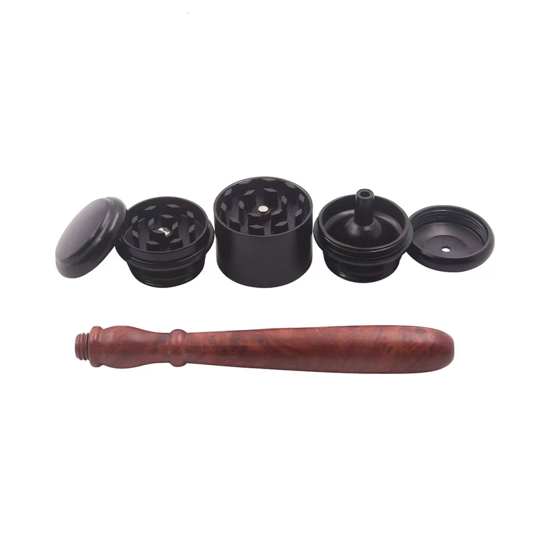  2 In 1 Gavel Shaped Metal Tobacco Pipe With Herb Grinder