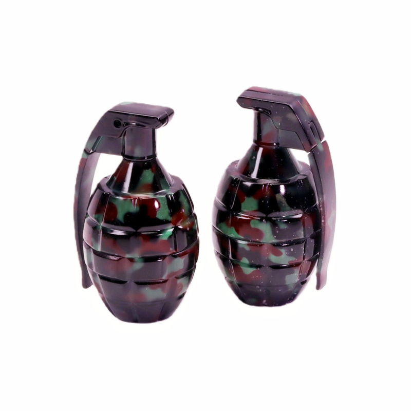 Zinc Alloy Camouflage Hand Grenade Herb Grinder Portable Camo Grenade Shape Spice Grinder for Outdoor Use Tactical Style Hand Grenade Grinder for Herb Grinding Durable Zinc Alloy Grenade Grinder 