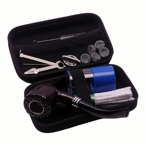 Premium 12 Pack Resin Pipe Set Pipe with Windshield And Filter Ball 3-in-1 Cleaner Brush Pipe Tool Kit