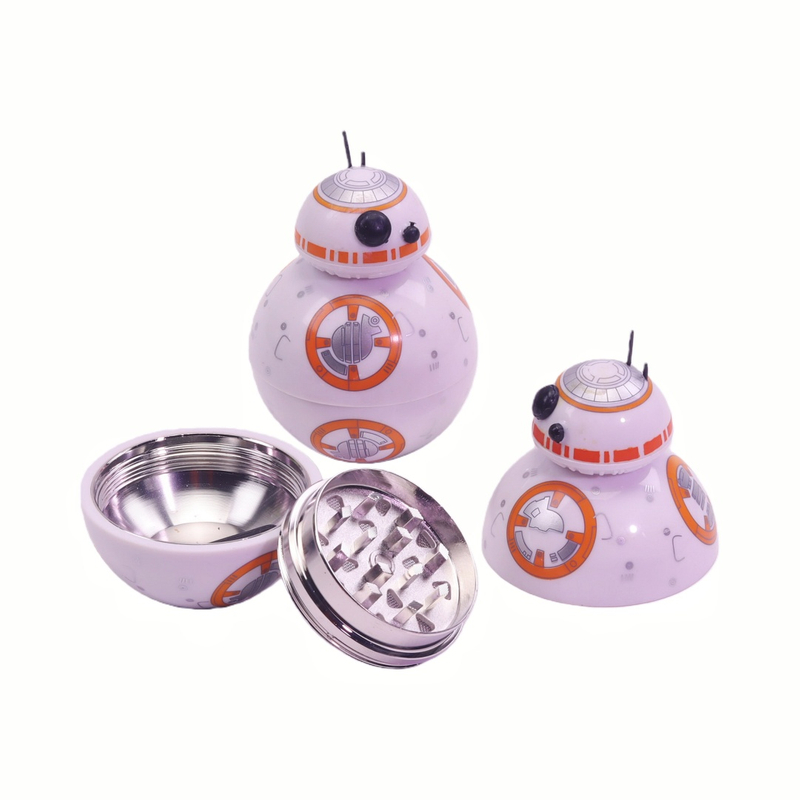 3 Parts Collectible Star Wars Smoking Accessory Star Wars Themed Metal Herb Grinder Star Wars Collectible Herb Grinder White Star Wars Inspired Metal Grinder Marvel Animation Design Smoking Gear