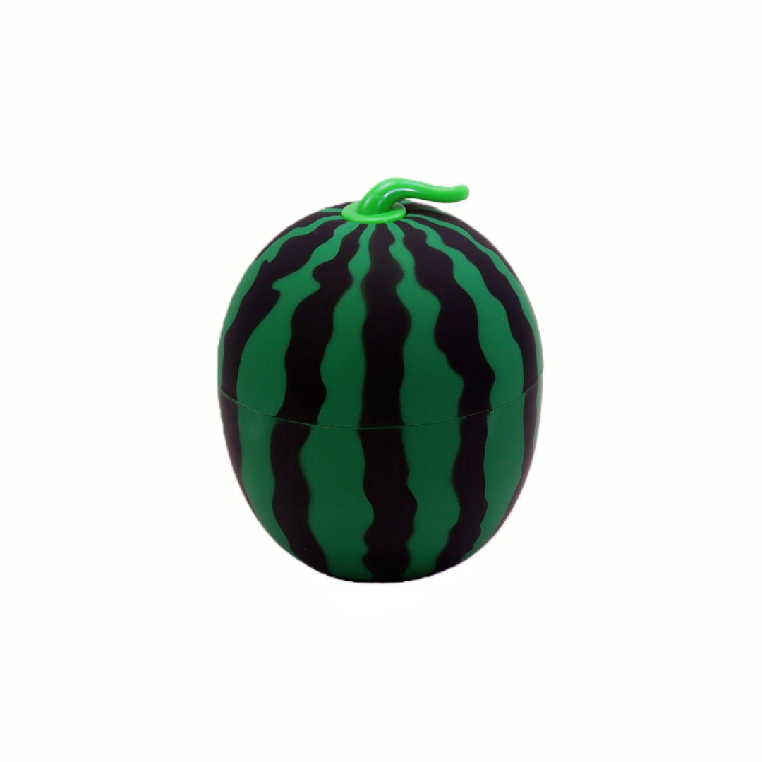 Watermelon-shaped Plastic Herb Grinder with Sharp Metal Teeth Hidden Screen Layer & Free Scraper Watermelon Design Spice Grinder Portable Plastic Herb Grinder