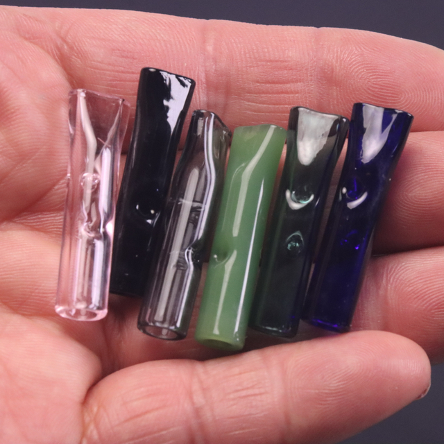 30 Pack 8mm Clear Glass Mouthpiece for Rolling Paper Straight Glass Tips For Smoking Glass Smoking Accessories Glass Cigaretter Holder Filter Glass Roller