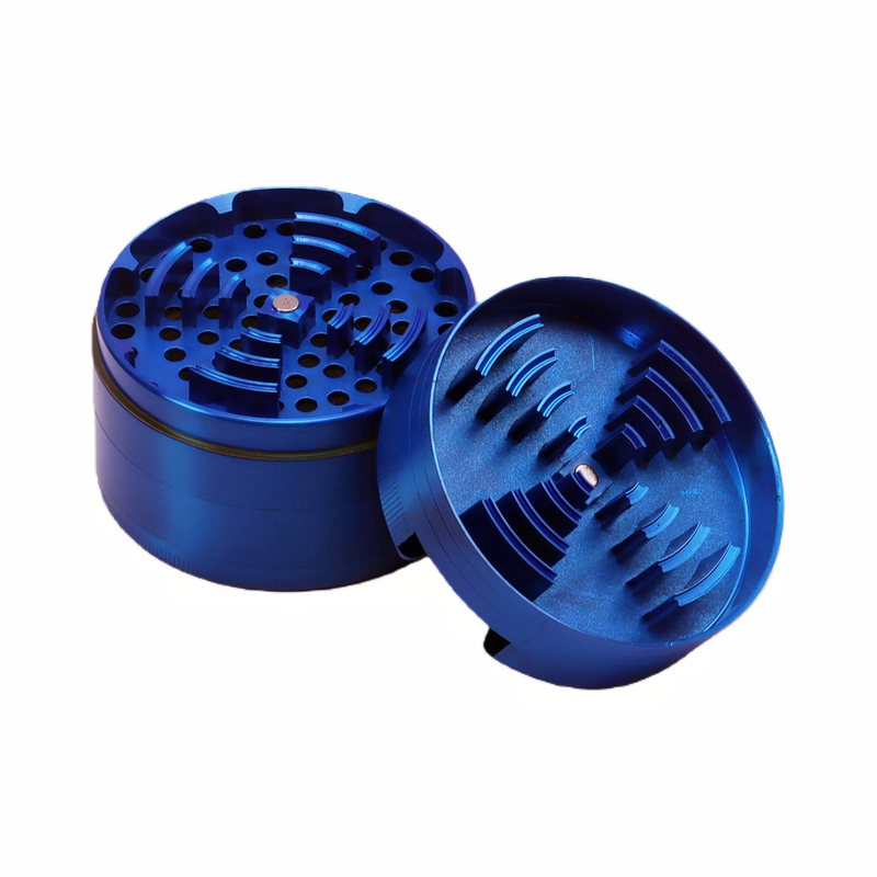 Jumbo 75mm 3 inches 4 parts Durable Solid Top Lid Rolling Paper Holder Zinc Alloy Tobacco Grinder for Weed