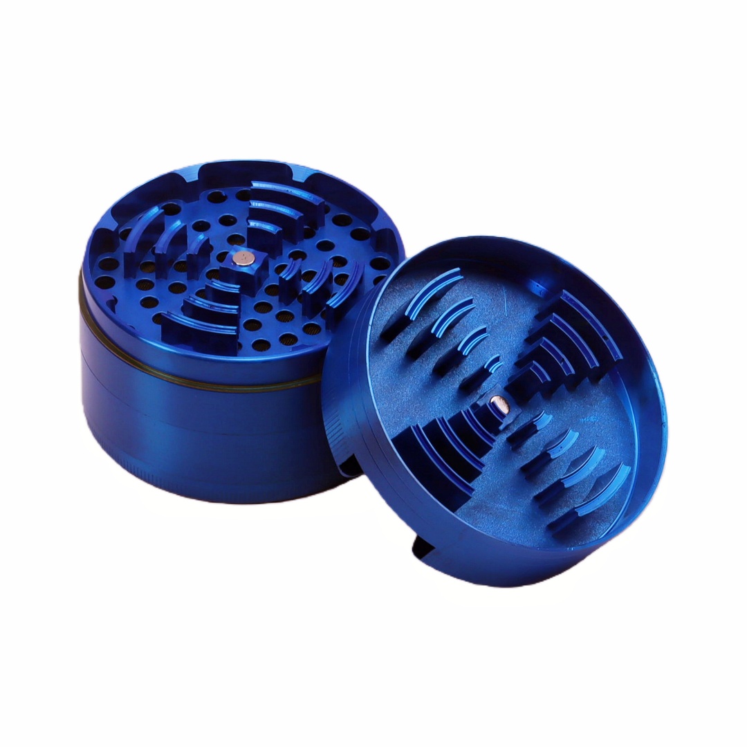 Jumbo 75mm 3 inches 4 parts Durable Solid Top Lid Rolling Paper Holder Zinc Alloy Tobacco Grinder for Weed