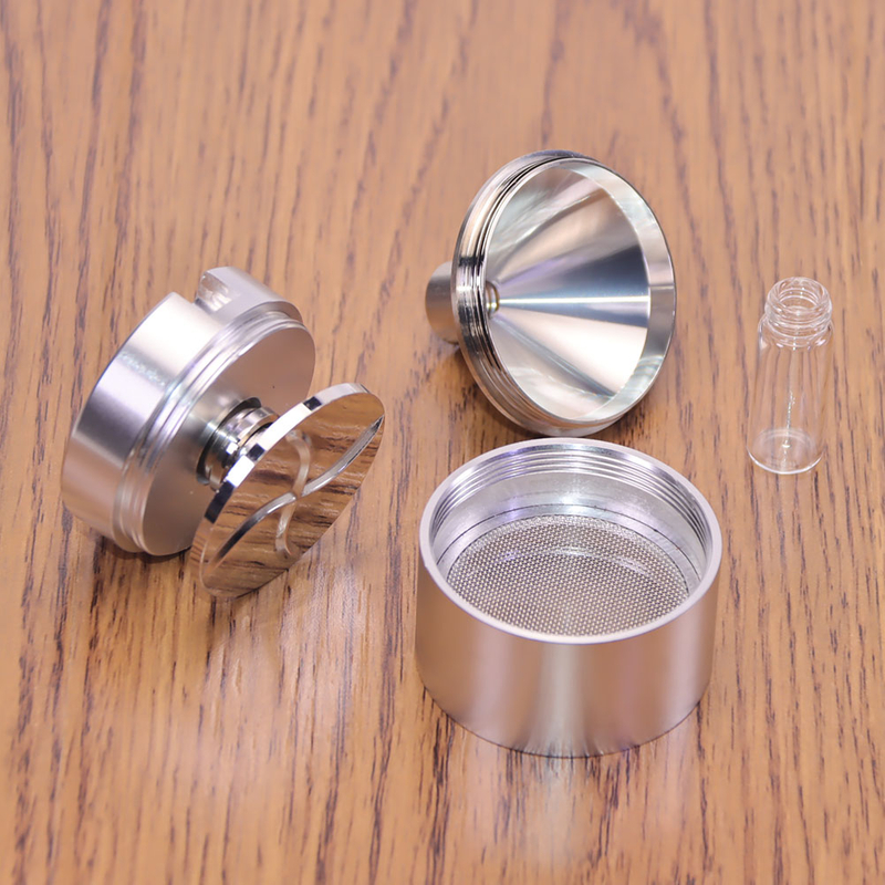 44MM/56MM 1.75 Inches Aluminium Alloy Portable Spice Grinder with Storage Bottle