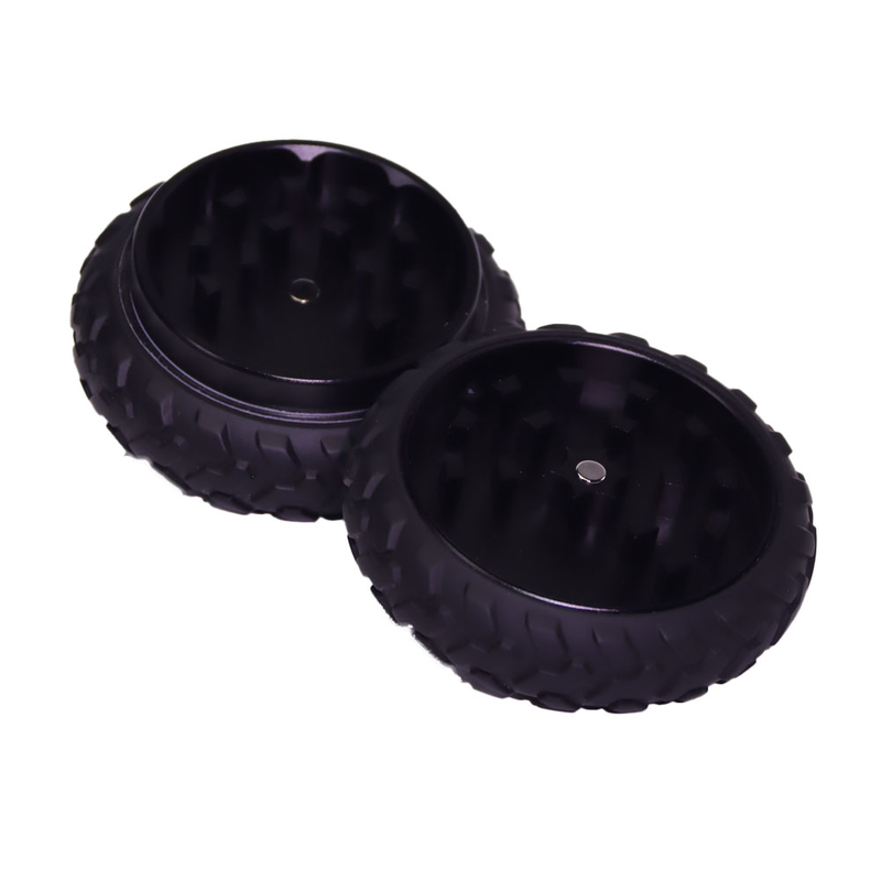 2 Parts Wheels Shaped Aluiminum Herb Grinders
