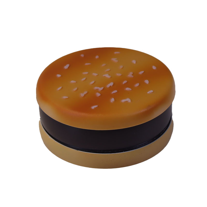 3 Parts Hamburger Shaped Zinc Alloy Herb Grinders