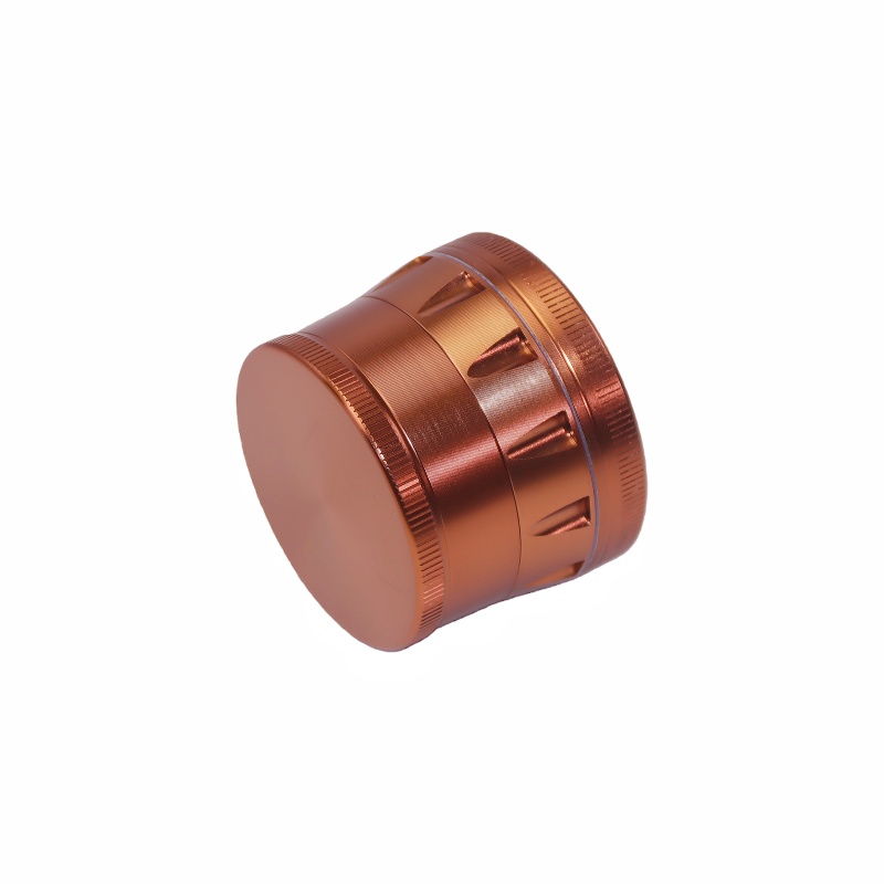 4 Pieces Cone Shaped Convex Top Cap CNC Aluminum Herb Grinder With Pollen Catcher