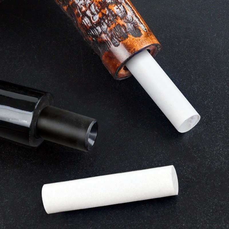 50pcs 80pcs 6MM Ceramic Activated Carbon Blank Paper Filter For Wooden Pipes In Tin Box