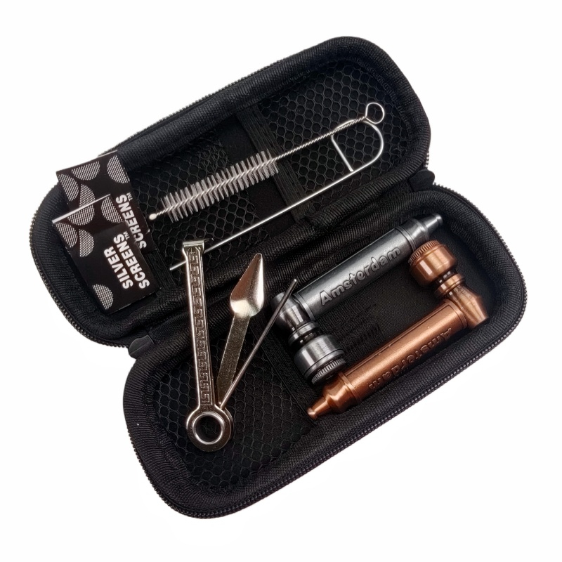 KT1009 8 Pieces Antique Copper High Relief Tobacco Pipe Kit For Smoking