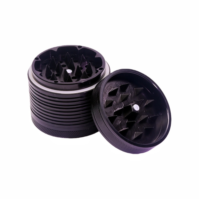 4 Parts 2.6“ Manual Aluminum Alloy Wheel Hub Shaped Top Herb Grinder Weed Grinder For Marijuana With Removable Screen