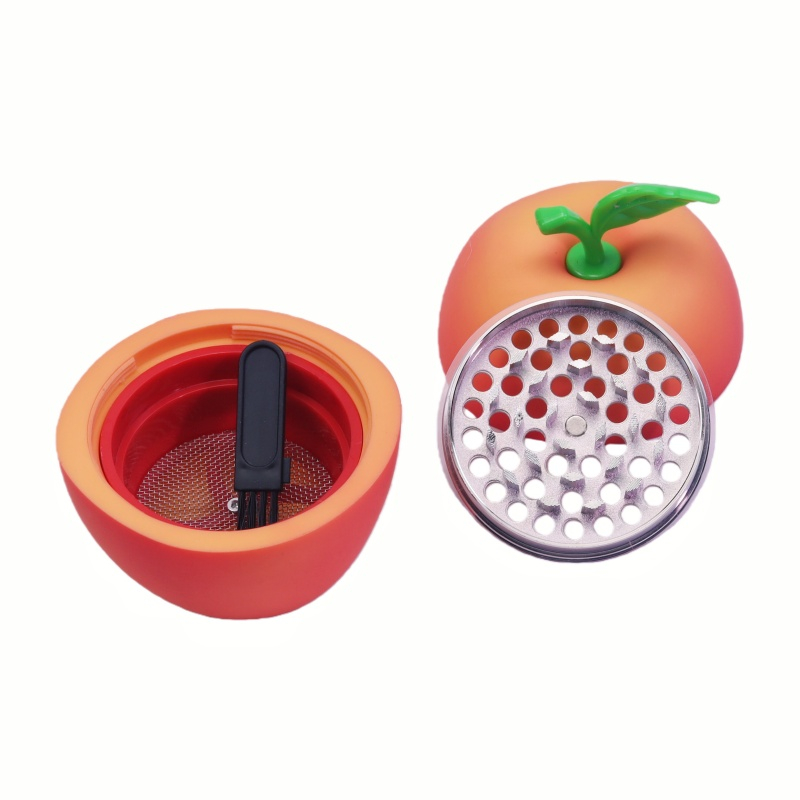 4 Pieces Colorful Apple-Shaped Metal Herb Grinder With Portable Seive Fruit-shaped Herb Grinder Herb Lover Gift Portable Apple Herb Grinder for Weed