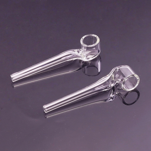 Travel Clear Glass Pipe Kit Premium Borosilicate Glass Pipe with Protective Case Portable Clear Glass Smoking Pipe for Outdoor Use Heat-Resistant Transparent Glass Pipe for Smoking