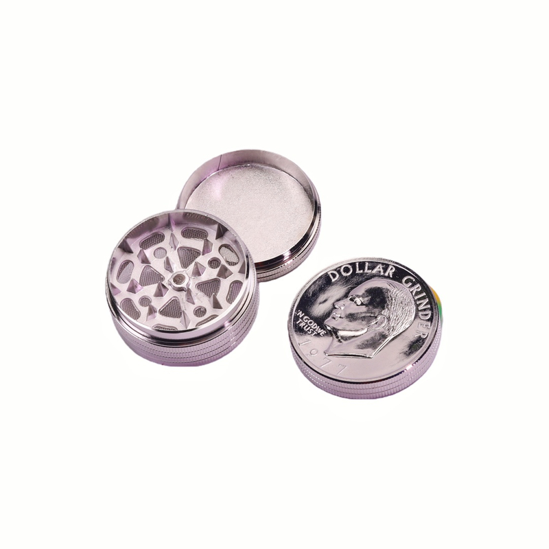 3-Layer Zinc Alloy Dollar Herb Grinder (Small & Large Sizes) 3-Layer Zinc Alloy Dollar Herb Grinder 3-Tier Zinc Alloy Herb Grinder with Dollar Design Small & Large Coin Shaped Weed Grinder