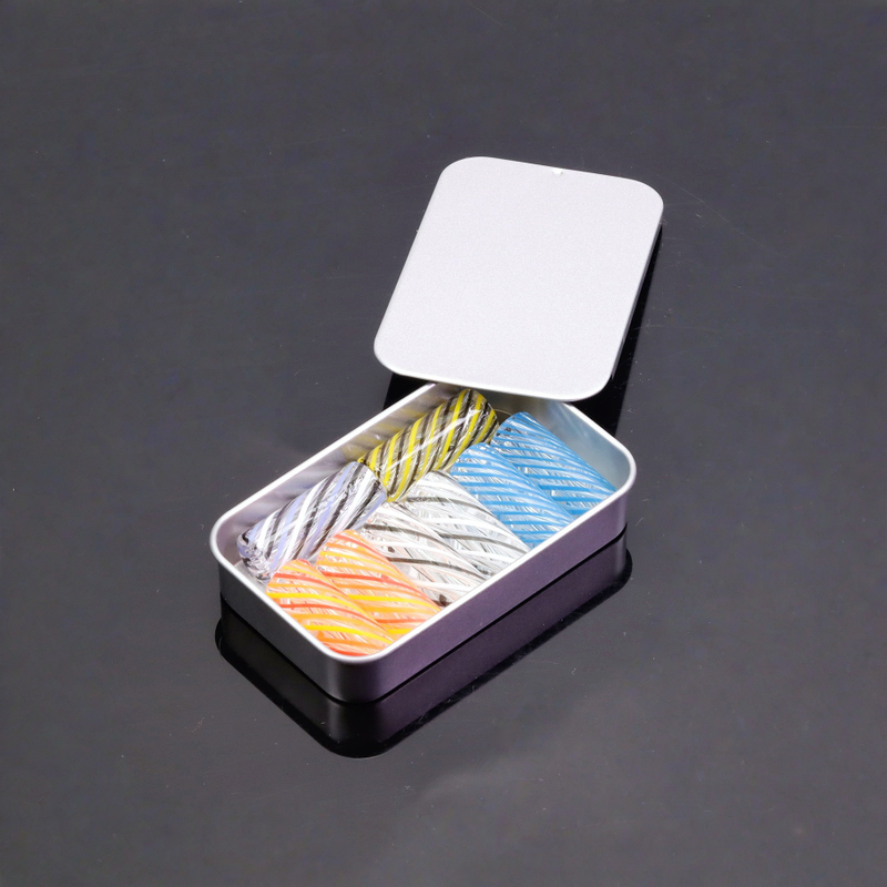 12mm 7 Holes Clear Glass Vortex Tips For Rolling Paper 12mm Spiral Vortex Clear Filters 8 Count Perc Tips Glass Tips 12mm Spiral Vortex Filters 