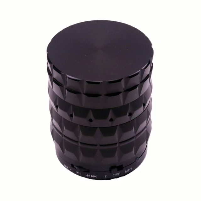 Innovative 5 Parts 2.6" Solid Top Aluminum Speaker Herb Grinder With Hidden Mesh Layer Sound Speaker Weed Grinder For Cannabis