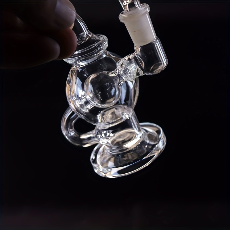 Hand Blown Mini Borosilicate Glass Dab Rig Recycle for Concentrates Recycle Dab Rig for Oil