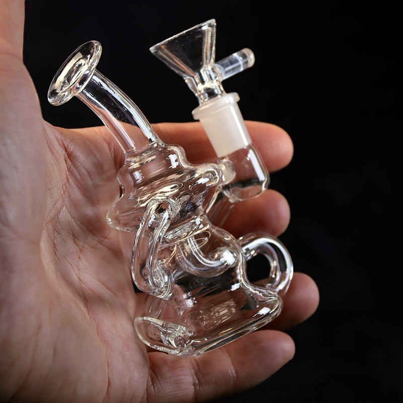 Mini Glass Recycle Dab Rig for Smoking Glass Recycle Water Pipe for Weed Mini Borosilicate Glass Dab Rig for Concentrates