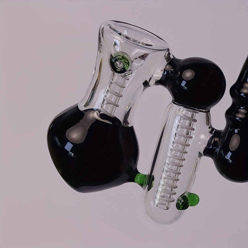 Sherlock Multi-hole Glass Hand Pipe for Outdoor Travel Portable Sherlock Multi-hole Handheld Glass Pipe for Camping Travel Outdoor Sherlock Multi-hole Borosilicate Glass Pipe With Aluminum Jar Kit