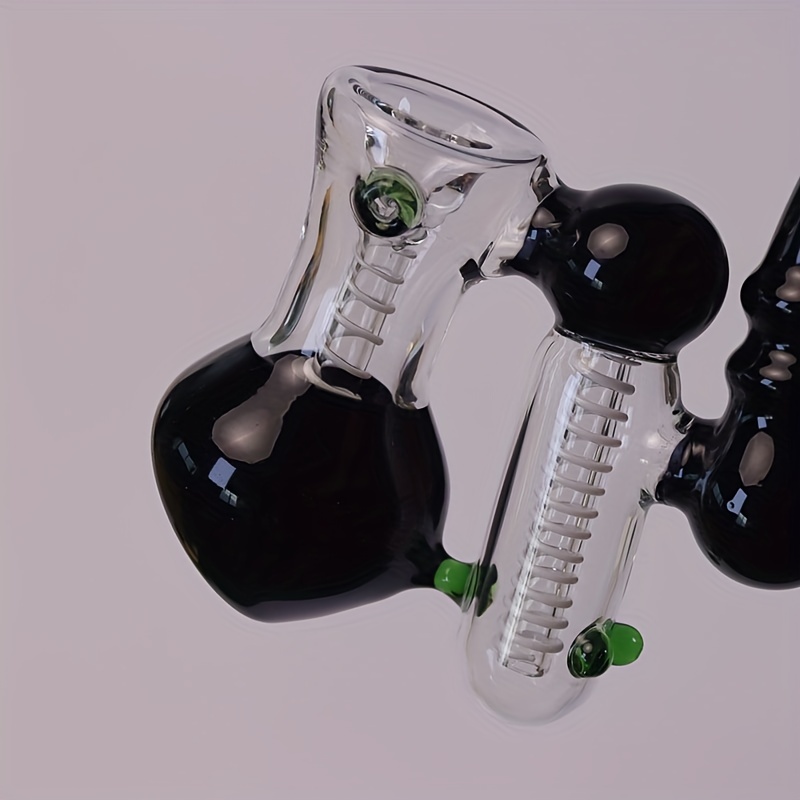 Sherlock Multi-hole Glass Hand Pipe for Outdoor Travel Portable Sherlock Multi-hole Handheld Glass Pipe for Camping Travel Outdoor Sherlock Multi-hole Borosilicate Glass Pipe With Aluminum Jar Kit