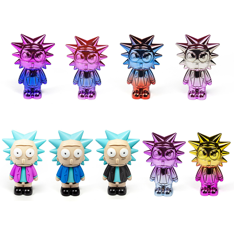 Big Chamber Rick Morty Shaped 3 Parts Herb Grinders; Cartoon Series Weed Grinders