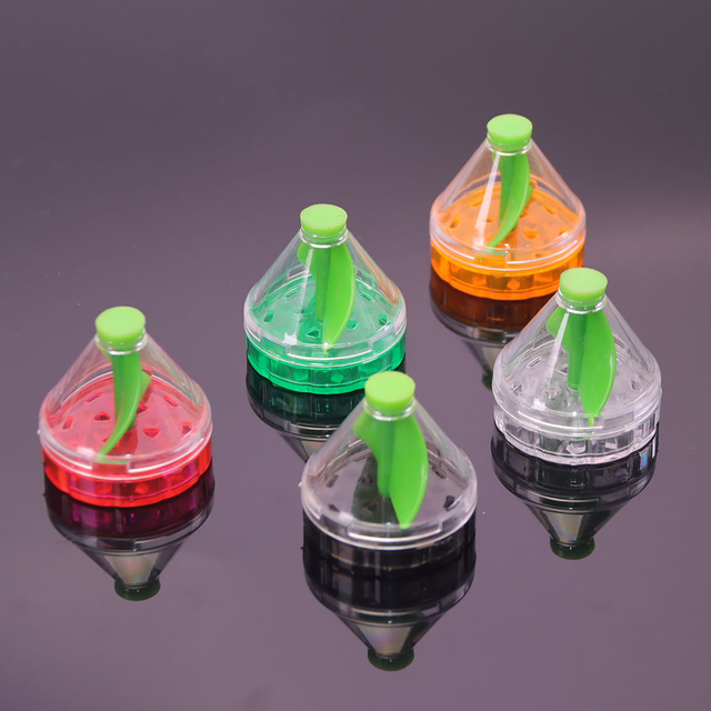 4 Parts Plastic Cone Shaped Dispenser Herb Grinder 