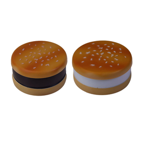 3 Parts Hamburger Shaped Zinc Alloy Herb Grinders