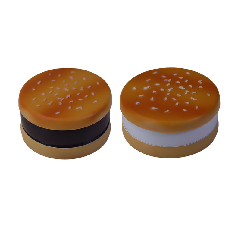 3 Parts Hamburger Shaped Zinc Alloy Herb Grinders
