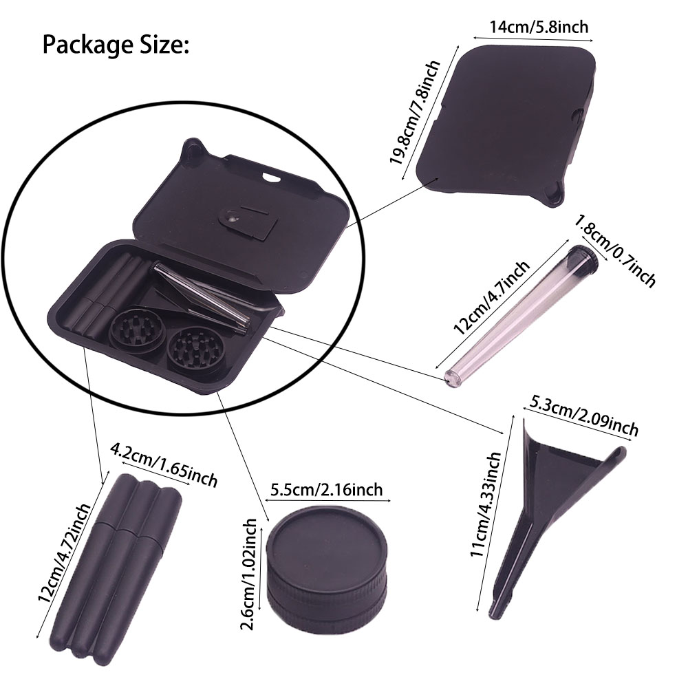 5 Pieces Friendly Rolling Tray Set For Weed Rolling Tray Bundle For Cannabis